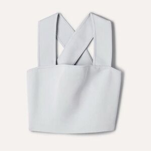 Aritzia Babaton light grey Torsten knit tank top